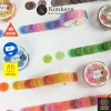 Sticker tròn đa màu – Hình dán trang trí sổ, nhãn dán Bullet Journal cuộn, giá ưu đãi 28.500₫