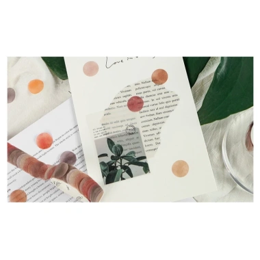 Sticker tròn đa màu – Hình dán trang trí sổ, nhãn dán Bullet Journal cuộn, giá ưu đãi 28.500₫ 6