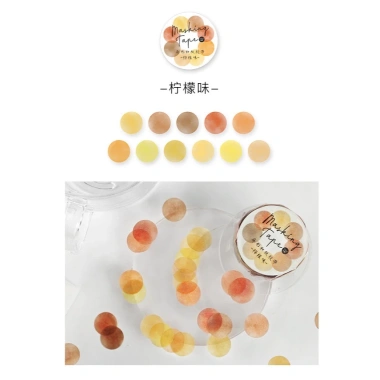 Sticker tròn đa màu – Hình dán trang trí sổ, nhãn dán Bullet Journal cuộn, giá ưu đãi 28.500₫ 10
