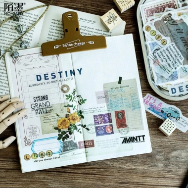 Sticker vintage cute 60 miếng HD84-K54 DIY Scrapbook Planner - Giá chỉ 17.250₫