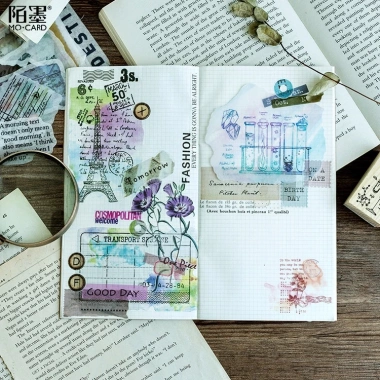 Sticker vintage cute 60 miếng HD84-K54 DIY Scrapbook Planner - Giá chỉ 17.250₫