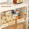 STON Tủ Nhựa Đựng Đồ Gấp Gọn Bánh Xe, Chống Bụi Côn Trùng, Giá 249k 4