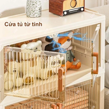 STON Tủ Nhựa Đựng Đồ Gấp Gọn Bánh Xe, Chống Bụi Côn Trùng, Giá 249k 4 STON Tủ Nhựa Đựng Đồ Gấp Gọn Bánh Xe, Chống Bụi Côn Trùng, Giá 249k 4