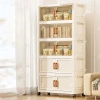 STON Tủ Nhựa Đựng Đồ Gấp Gọn Bánh Xe, Chống Bụi Côn Trùng, Giá 249k 9