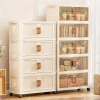 STON Tủ Nhựa Đựng Đồ Gấp Gọn Bánh Xe, Chống Bụi Côn Trùng, Giá 249k 10