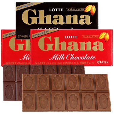 Sữa 90g Ghana Đen Nguyên Chất LOTTE Girlfriend & Wedding Candy, Giá 105,851₫