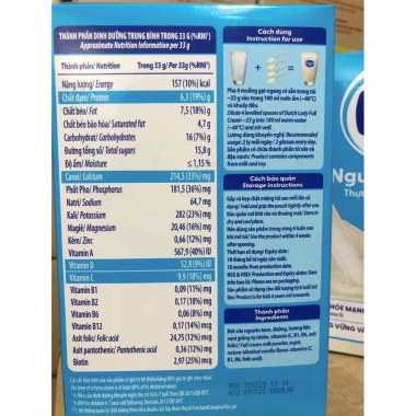 Sữa Bột Dutch Lady Nguyên Kem Cô Gái Hà Lan 400g - Giá ưu đãi 104.000đ