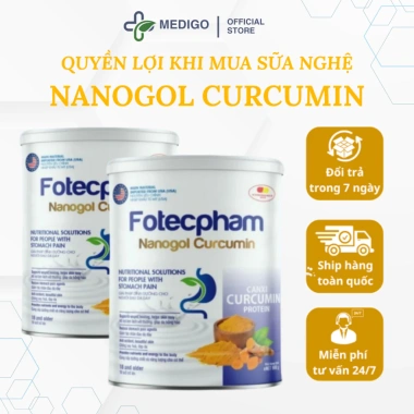 Sữa Bột Nghệ Fotecpham Nanogol Curcumin - Giảm Đau Dạ Dày, Tá Tràng, Tiểu Đường, Giá 300.500 VND (Giảm 20%)