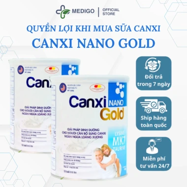 Sữa Canxi Nano Gold - Hỗ Trợ Xương Khớp, Ngăn Loãng Xương, Người Già, 330k