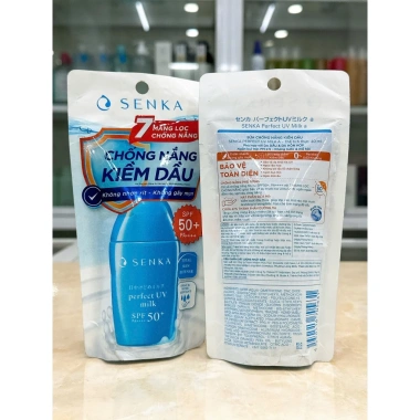 Sữa Chống Nắng Kiềm Dầu Senka Perfect UV Milk SPF50 PA++++ 40ml - Giá chỉ 155.000 (giảm 35.650), bảo vệ da suốt ngày