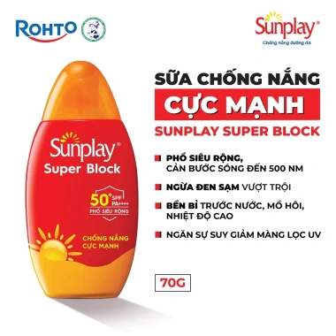 Sữa Chống Nắng Sunplay Super Block SPF50 PA++++ Bảo Vệ Vượt Trội - Giá 115.000đ 8