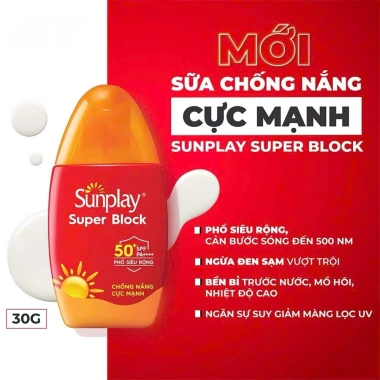 Sữa Chống Nắng Sunplay Super Block SPF81 PA++++ 70g - Bảo Vệ UV 99% Giá chỉ 95k 2