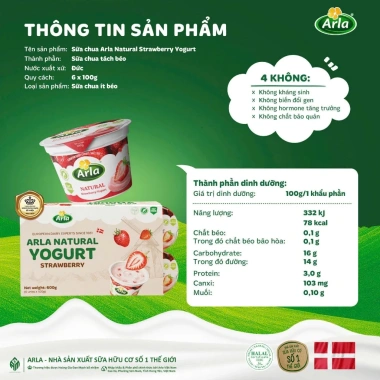 Sữa Chua Nguội Arla 4 Vỉ Dâu Cherry – Hỗ Trợ Tiêu Hoá, Ít Calo, Thịt Quả Tươi (6 Hộp) MC916 540.000đ 4 Sữa Chua Nguội Arla 4 Vỉ Dâu Cherry – Hỗ Trợ Tiêu Hoá, Ít Calo, Thịt Quả Tươi (6 Hộp) MC916 540.000đ 4