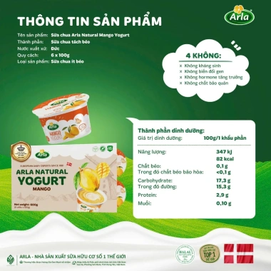 Sữa Chua Nguội Arla 4 Vỉ Dâu Cherry – Hỗ Trợ Tiêu Hoá, Ít Calo, Thịt Quả Tươi (6 Hộp) MC916 540.000đ 5 Sữa Chua Nguội Arla 4 Vỉ Dâu Cherry – Hỗ Trợ Tiêu Hoá, Ít Calo, Thịt Quả Tươi (6 Hộp) MC916 540.000đ 5