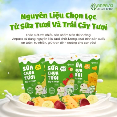 Sữa chua sấy Anpaso 20g - Tự nhiên, công nghệ sấy thăng hoa, hương vị nguyên chất, chỉ 53.076₫
