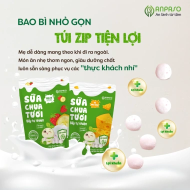 Sữa chua sấy Anpaso 20g - Tự nhiên, công nghệ sấy thăng hoa, hương vị nguyên chất, chỉ 53.076₫