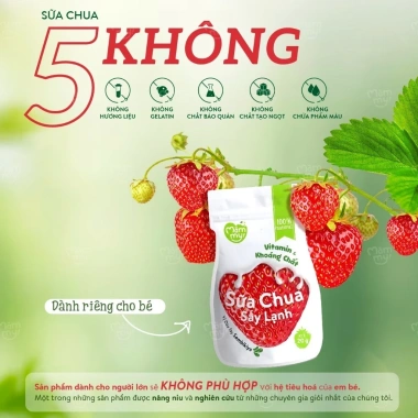 Sữa chua sấy lạnh Mămmy viên tròn 20g - Chống hóc, phù hợp bé 6 tháng, vị táo, dâu, chuối, giảm giá 89.000 VND 3