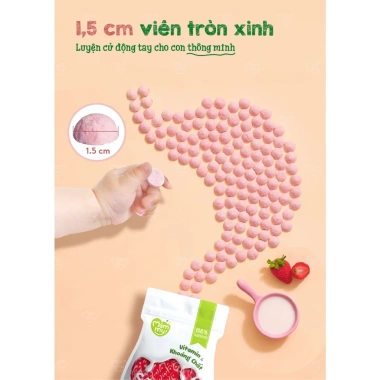 Sữa chua sấy lạnh Mămmy viên tròn 20g - Chống hóc, phù hợp bé 6 tháng, vị táo, dâu, chuối, giảm giá 89.000 VND 8