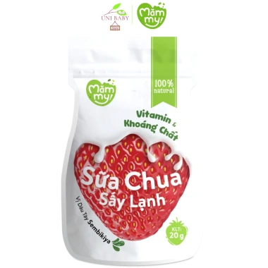 Sữa chua sấy lạnh Mămmy viên tròn 20g - Chống hóc, phù hợp bé 6 tháng, vị táo, dâu, chuối, giảm giá 89.000 VND 10