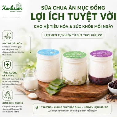 Sữa Chua Uống Xanh Sam Natural Organic - Hữu Cơ Nhật Bản, Men Tự Nhiên, Giá Ưu Đãi 19.000đ 5 Sữa Chua Uống Xanh Sam Natural Organic - Hữu Cơ Nhật Bản, Men Tự Nhiên, Giá Ưu Đãi 19.000đ 5