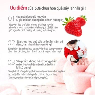 Sữa chua và Phô mai sấy lạnh Yomit cho bé 6 tháng - Gói 16g, giá ưu đãi 69.000 VND 8 Sữa chua và Phô mai sấy lạnh Yomit cho bé 6 tháng - Gói 16g, giá ưu đãi 69.000 VND 8