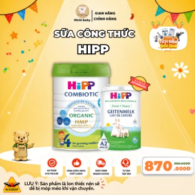 Sữa công thức HiPP Dê Đạm A2, Bò Organic - Michi Baby MC649 giá ưu đãi 680.000₫