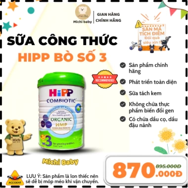 Sữa công thức HiPP Dê Đạm A2, Bò Organic - Michi Baby MC649 giá ưu đãi 680.000₫ 9 Sữa công thức HiPP Dê Đạm A2, Bò Organic - Michi Baby MC649 giá ưu đãi 680.000₫ 9