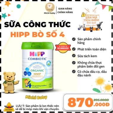 Sữa công thức HiPP Dê Đạm A2, Bò Organic - Michi Baby MC649 giá ưu đãi 680.000₫ 11 Sữa công thức HiPP Dê Đạm A2, Bò Organic - Michi Baby MC649 giá ưu đãi 680.000₫ 11