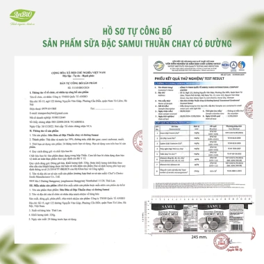Sữa đặc thuần chay Samui, đường hoặc không, yến mạch, thơm ngon, tốt cho sức khỏe
