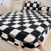 Sữa đậu nành cotton 2.024 Đầu giường đơn trơn kèm nhung che bụi Vỏ bảo vệ nệm Simmons giảm 20% 3