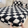 Sữa đậu nành cotton 2.024 Đầu giường đơn trơn kèm nhung che bụi Vỏ bảo vệ nệm Simmons giảm 20% 10