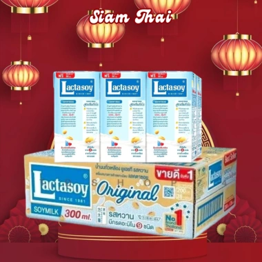 Sữa Đậu Nành Lactasoy Thái Lan 300ml 6 Hộp, Sữa Béo Thái Thơm Ngon, Giá 89.999₫