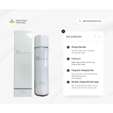 Sữa dưỡng ẩm Beta Moisture Emulsion 150ml - Dưỡng ẩm sâu, kiểm soát dầu, giảm mụn cho da nhạy cảm - Giá ưu đãi 350.000 VND 2 Sữa dưỡng ẩm Beta Moisture Emulsion 150ml - Dưỡng ẩm sâu, kiểm soát dầu, giảm mụn cho da nhạy cảm - Giá ưu đãi 350.000 VND 2