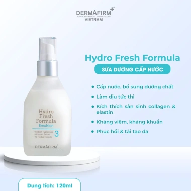 Sữa dưỡng da Dermafirm Hydro Fresh Formula Emulsion 120ml - Cấp ẩm sâu, da mịn màng, chỉ 1.250.000 VND