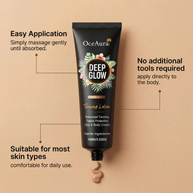 Sữa Dưỡng Da Sâu Phát Sáng 100g - Tự Nhiên Đồng Tan Nhẹ Bảo Vệ Xăm Dưỡng Ẩm Thân