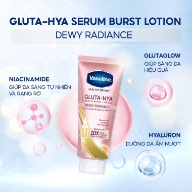 Sữa dưỡng thể ban đêm Vaseline Gluta-Hya Serum Burst Lotion Dewy Radiance – Da trắng sáng, đều màu, 70ml/330ml, giảm còn 139.000đ 2