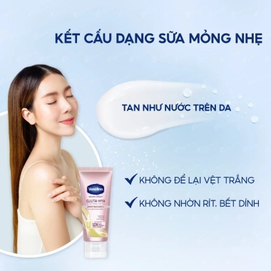 Sữa dưỡng thể ban đêm Vaseline Gluta-Hya Serum Burst Lotion Dewy Radiance – Da trắng sáng, đều màu, 70ml/330ml, giảm còn 139.000đ 4