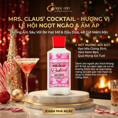 Sữa Dưỡng Thể Bath & Body Works Mrs. Claus' Cocktail 236ml Chính Hãng Trái Cây Lễ Hội 285.000đ