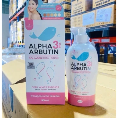 Sữa Dưỡng Thể Chính Hãng Alpha Arbutin 5+ Vitamin C Collagen 500ml - Da Trắng Sáng, Dưỡng ẩm Sâu, Thái Lan