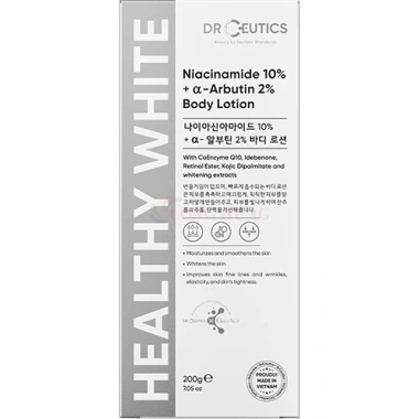 Sữa dưỡng thể DrCeutics Niacinamide 10% + Alpha Arbutin 2% - Tăng độ đàn hồi, da săn chắc 200g 449k