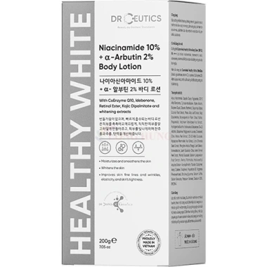 Sữa dưỡng thể DrCeutics Niacinamide 10% + Alpha Arbutin 2% - Tăng độ đàn hồi, da săn chắc 200g 449k
