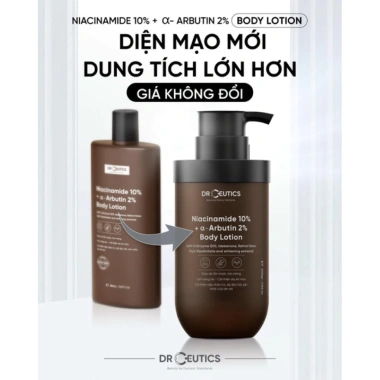 Sữa dưỡng thể DrCeutics Niacinamide 10% + Arbutin 2% 200ml - Dưỡng trắng da, ngăn ngừa lão hoá, giảm giá 550k 2 Sữa dưỡng thể DrCeutics Niacinamide 10% + Arbutin 2% 200ml - Dưỡng trắng da, ngăn ngừa lão hoá, giảm giá 550k 2