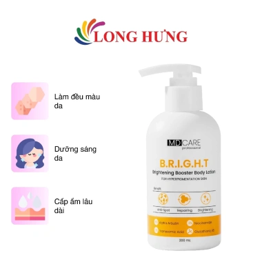 Sữa dưỡng thể MD CARE Brightening Booster 200ml - Trắng da, dưỡng ẩm sâu, giá ưu đãi 469.000đ