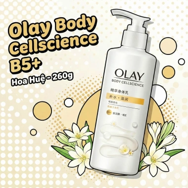 Sữa dưỡng thể Olay Body Cellscience B5+ 260g - Dưỡng ẩm, Da mềm mịn, Giá 249.000 VND