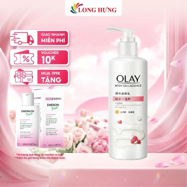 Sữa dưỡng thể Olay Body Cellscience Pro B5+ 260g - Dưỡng ẩm sâu, da mềm mịn, giảm nếp nhăn, giá chỉ 249k