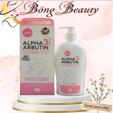 Sữa Dưỡng Thể Trắng Da Alpha Arbutin 3 Plus Collagen 500ml Dưỡng ẩm Làn Da Sáng Mịn Giá Ưu Đãi 168k BONGBIE SHOP