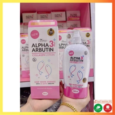 Sữa Dưỡng Thể Trắng Da Alpha Arbutin 3 Plus Collagen 500ml Dưỡng ẩm Làn Da Sáng Mịn Giá Ưu Đãi 168k BONGBIE SHOP
