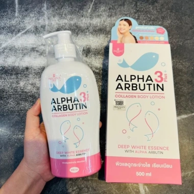 Sữa Dưỡng Thể Trắng Da Alpha Arbutin 3 Plus Collagen 500ml Dưỡng ẩm Làn Da Sáng Mịn Giá Ưu Đãi 168k BONGBIE SHOP