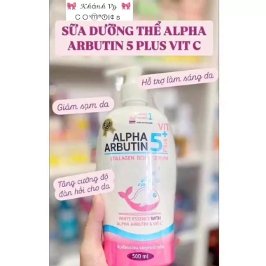 Sữa dưỡng thể trắng da Alpha Arbutin 5+ Vitamin C Collagen 500ml Thái Lan 60.000₫ 7