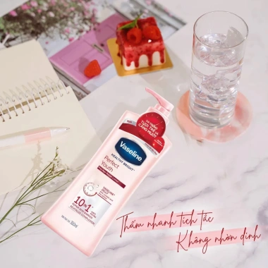 Sữa dưỡng thể Vaseline Healthy Bright Perfect Youth 100ml/350ml – Dưỡng ẩm, làm sáng da, giảm nếp nhăn, giá 129.000₫